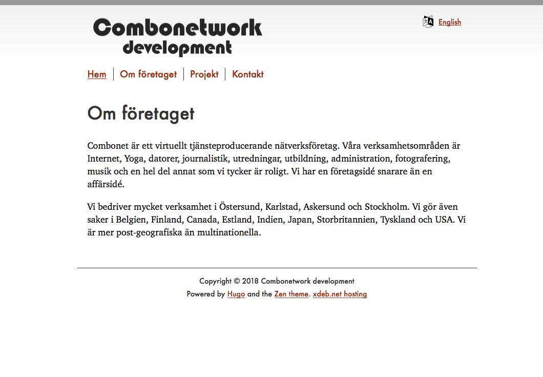 Combonetwork development screenshot